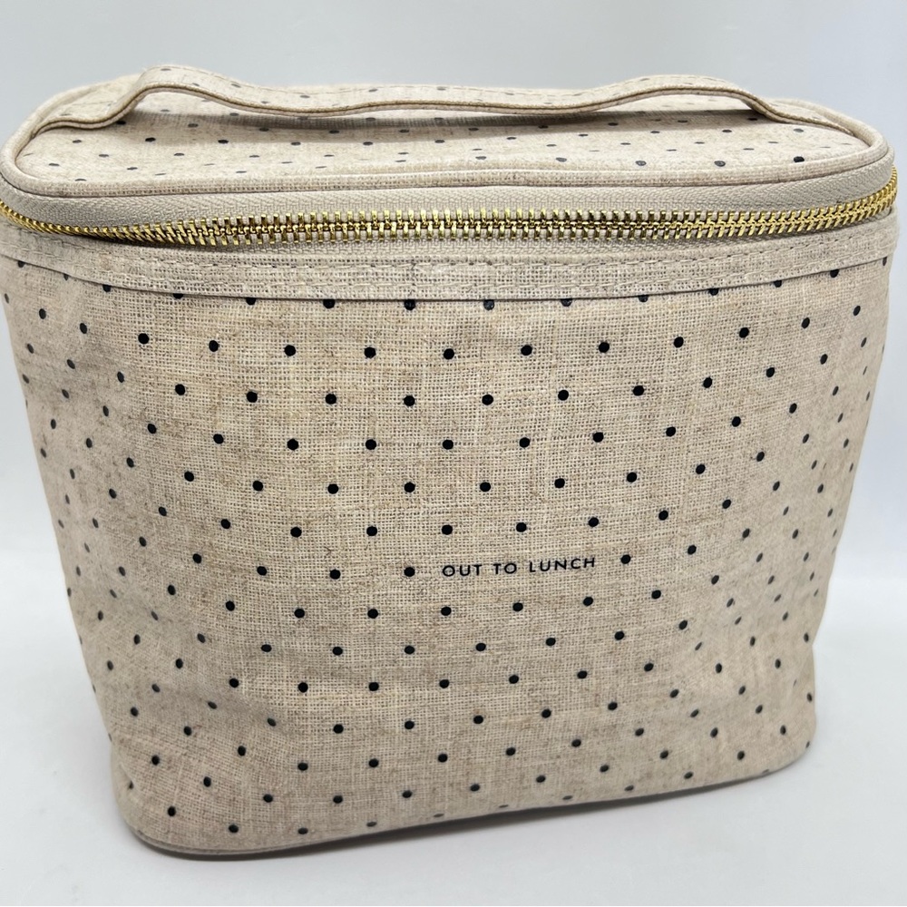 kate spade Beige Polka Dot lunch bag